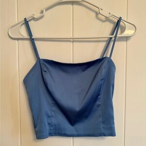 Aritzia satin cropped cami